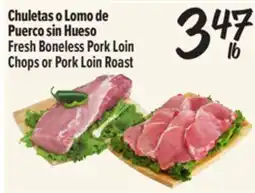 El Super Fresh Fresh Boneless Pork Loin Chops or Pork Loin Roast offer