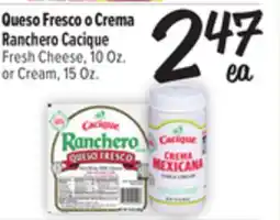 El Super Fresh Ranchero Cacique Fresh Cheese, 10 oz or Cream, 15Oz offer