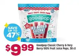 Grocery Outlet Goodpop Classic Cherry & Very Berry 100% Fruit Juice Pops offer