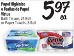 El Super Fresh Bath Tissue, 24 Roll or Paper Towels, 8 Roll offer
