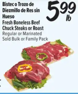 El Super Fresh Fresh Boneless Beef Chuck Steaks or Roast offer