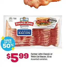 Grocery Outlet Farmer John Classic or Thick Cut Bacon offer