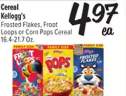 El Super Fresh Kellogg's Frosted Flakes, Froot Loops or Corn Pops Cereal offer