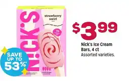 Grocery Outlet Nick's Ice Cream Bars offer