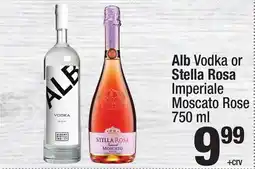 Super King Markets Alb Vodka or Stella Rosa Imperiale Moscato Rose offer