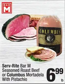Super King Markets Rite Bar M Seasoned Roast Beef or Columbus Mortadela With Pistachio offer
