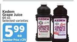 Pavilions Kedem Grape Juice offer