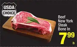 Super King Markets Beef New York Steak Bone In offer