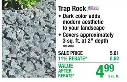 Menards Trap Rock offer