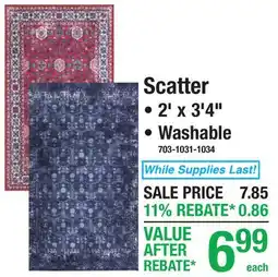 Menards AREA RUGS Scatter offer