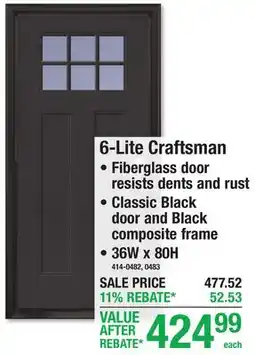 Menards 6-Lite Craftsman offer