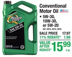 Menards Conventional Motor Oil offer