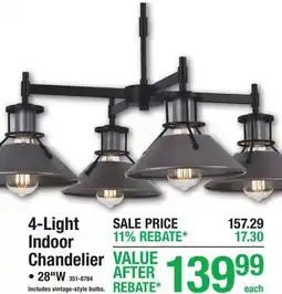Menards 4-Light Indoor Chandelier offer