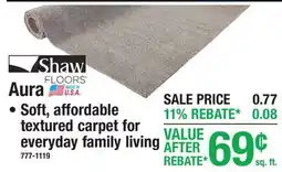 Menards Aura CARPET offer
