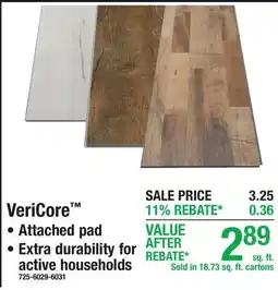 Menards VeriCoree offer