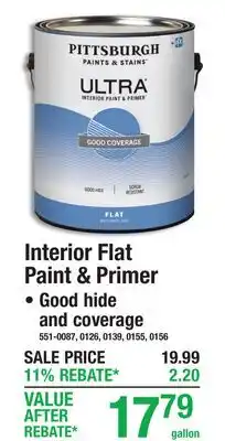 Menards Interior Flat Paint & Primer offer