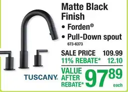 Menards Matte Black Finish offer