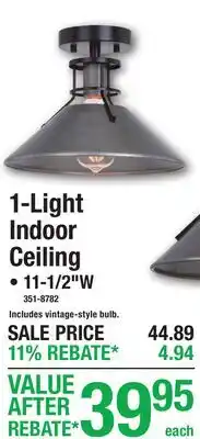 Menards 1-Light Indoor Ceiling offer