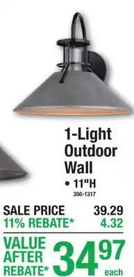 Menards 1-Light Outdoor Wall offer