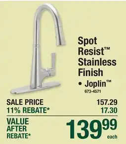 Menards Spot Resist Stainless Finish offer