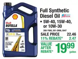 Menards Full Synthetic Diesel Oil • 5W-40, 15W-40, or 10W-30 offer