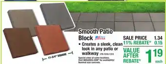 Menards Smooth Patio Block offer