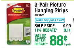 Menards 3-Pair Picture Hanging Strips offer