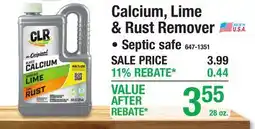 Menards Calcium, Lime & Rust Remover offer