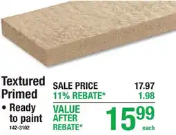 Menards Textured Primed Ready to paint offer