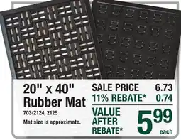 Menards 20 x 40 Rubber Mat offer