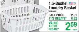 Menards Sterilite 1.5-Bushel Laundry Basket offer