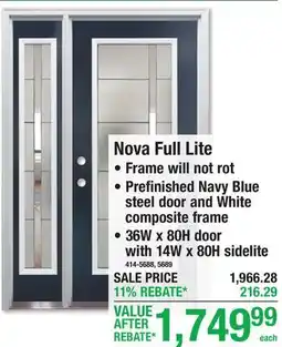 Menards Nova Full Lite EXTERIOR offer