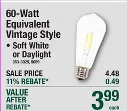 Menards 60-Watt Equivalent Vintage Style DIMMABLE LED LIGHT BULBS offer