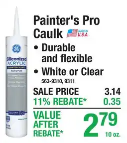 Menards Painter's Pro Caulk offer