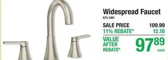 Menards Widespread Faucet offer