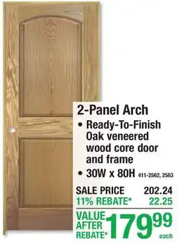 Menards Mastercraft 2-Panel Arch offer