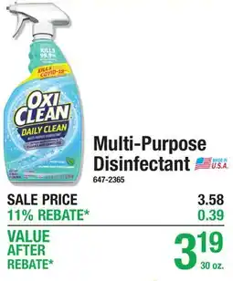 Menards OxiClean Multi-Purpose Disinfectant offer