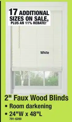 Menards 2 Faux Wood Blinds offer