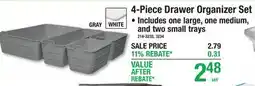 Menards 4-Piece Drawer Organizer Set offer