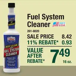 Menards Fuel System Cleaner offer