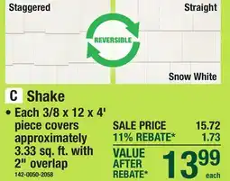 Menards SHERWIN WILLIAMS Shake offer
