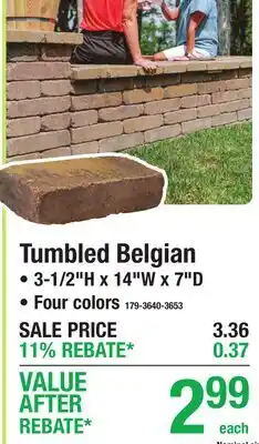 Menards Tumbled Belgian RETAINING WALL BLOCKS offer