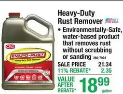 Menards Heavy-Duty Rust Remover offer