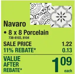 Menards Navaro WATERPROOF TILE offer