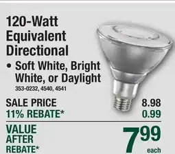 Menards 120-Watt Equivalent Directional DIMMABLE LED LIGHT BULBS offer
