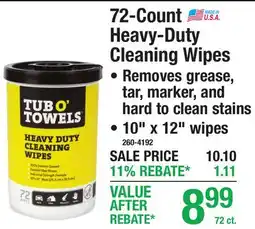 Menards 72-Count Heavy-Duty Cleaning Wipes offer