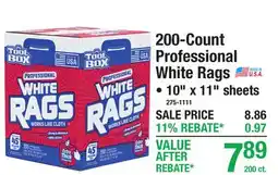 Menards 200-Count Professional White Rags offer
