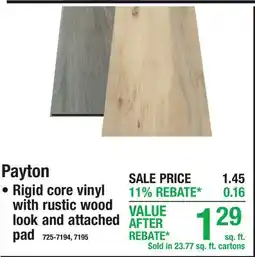 Menards Payton WATERPROOF VINYL PLANK offer