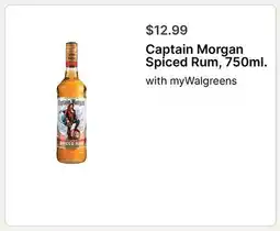 Walgreens Captain Morgan Spiced Rum offer