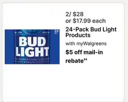 Walgreens 24-Pack Bud Light Products offer